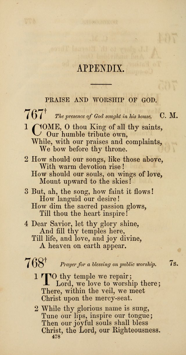 Hymns: selected and original, for public and  private worship (4th ed. 3rd rev. ed.) page 504