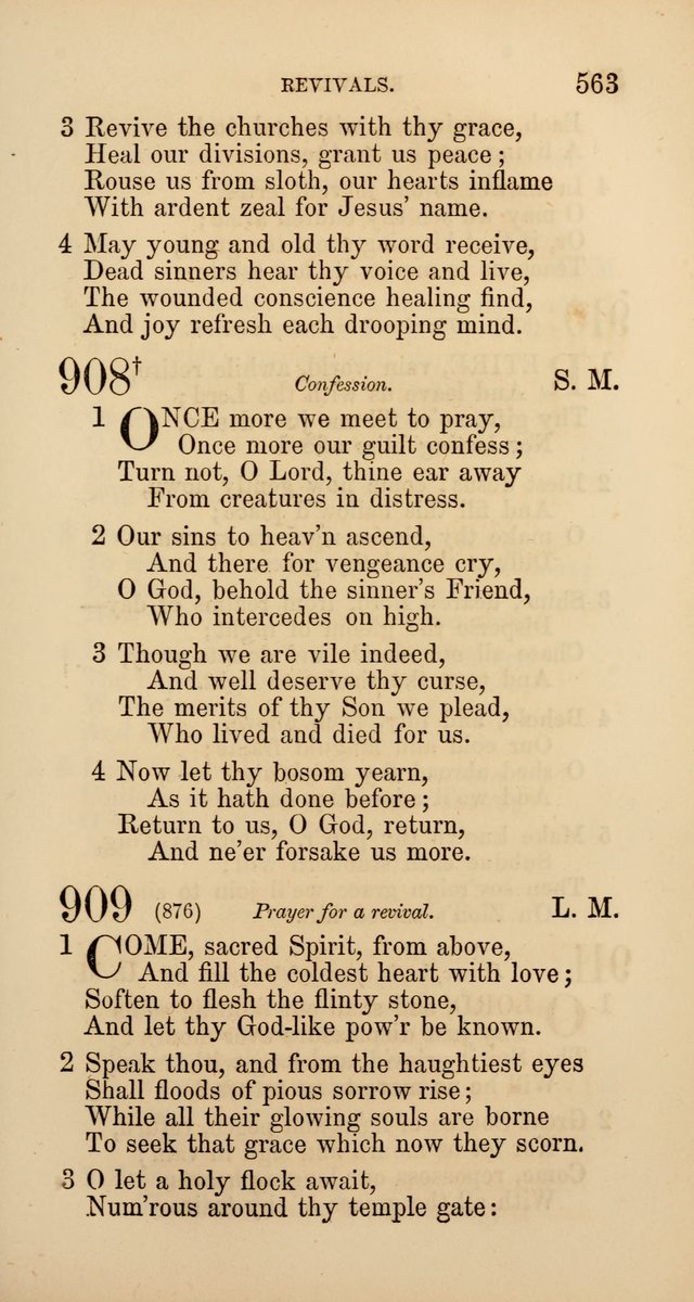 Hymns: selected and original, for public and  private worship (4th ed. 3rd rev. ed.) page 591