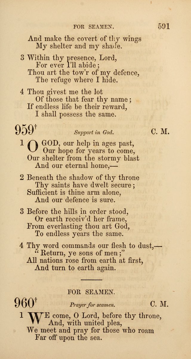 Hymns: selected and original, for public and  private worship (4th ed. 3rd rev. ed.) page 619