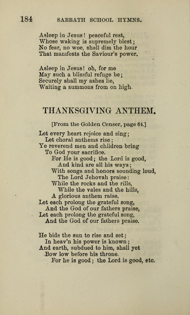 Hymns for the use of the Sabbath School of the Second Reformed Church, Albany N. Y. page 186