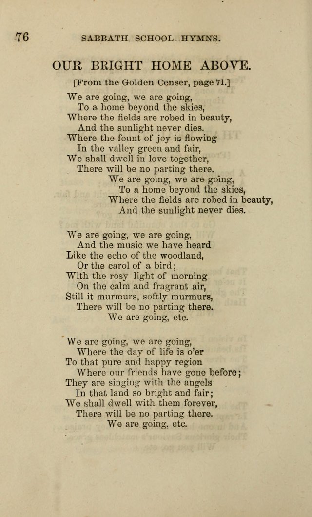 Hymns for the use of the Sabbath School of the Second Reformed Church, Albany N. Y. page 76