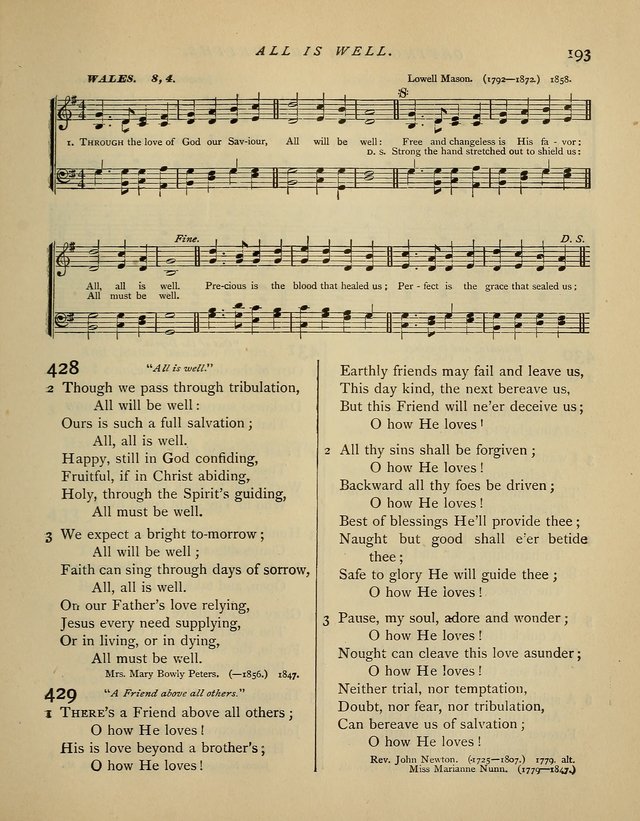 Hymns and Songs for Social and Sabbath Worship. (Rev. ed.) page 193