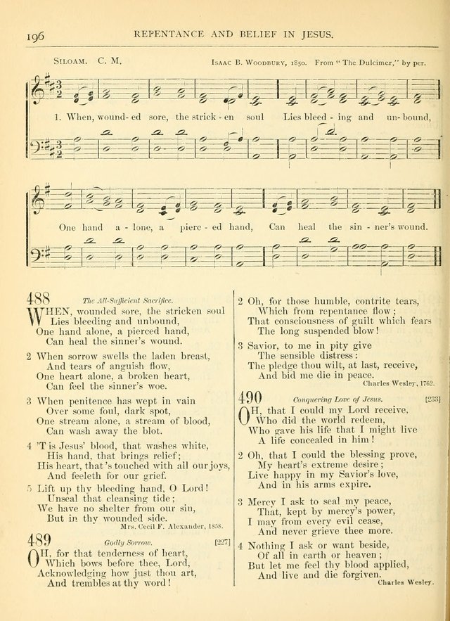 Hymns for the Sanctuary and Social Worship: with tunes page 196