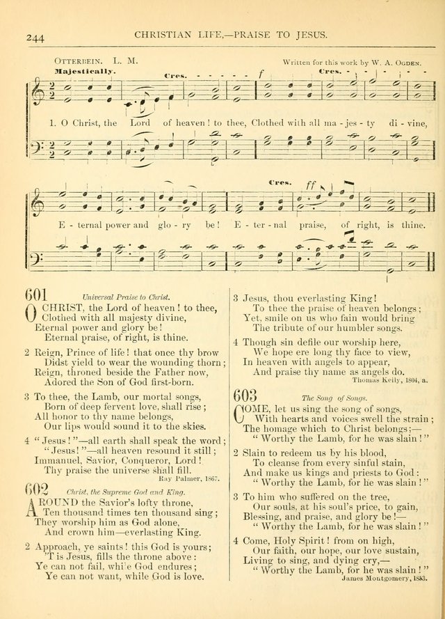 Hymns for the Sanctuary and Social Worship: with tunes page 244