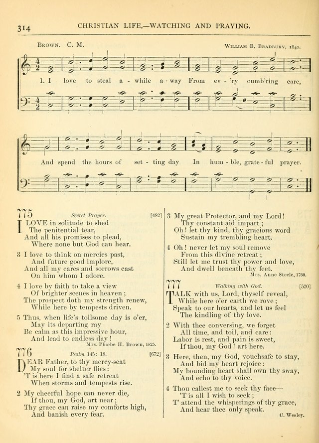 Hymns for the Sanctuary and Social Worship: with tunes page 318