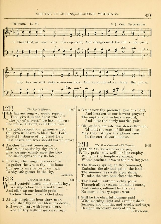Hymns for the Sanctuary and Social Worship: with tunes page 479