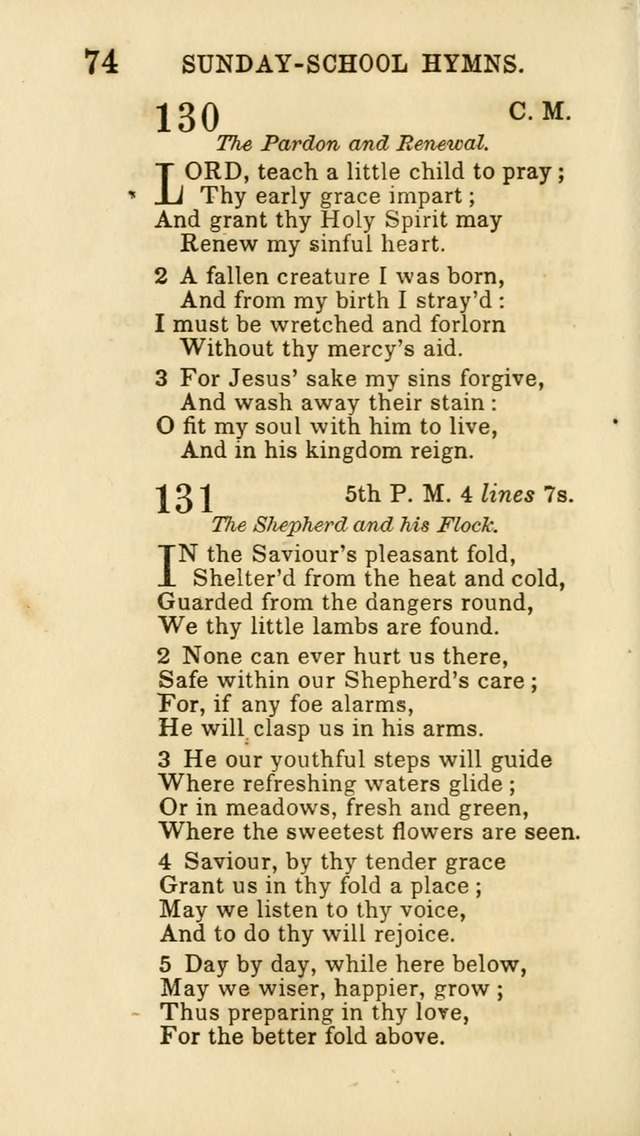Hymns for Sunday Schools, Youth and Children page 74