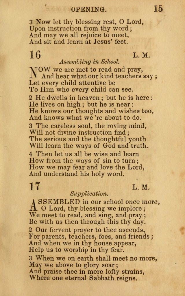 Hymns for Sunday Schools, Youth, and Children page 15