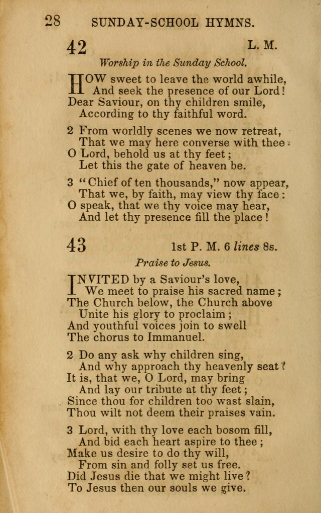 Hymns for Sunday Schools, Youth, and Children page 28