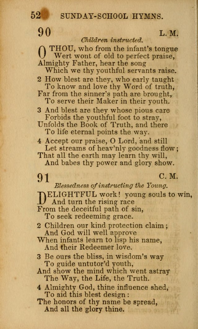 Hymns for Sunday Schools, Youth, and Children page 52