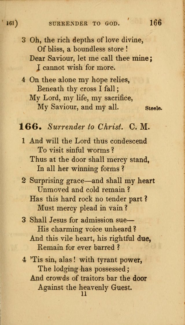 Hymns for Social Worship: selected from Watts, Doddridge, Newton, Cowper, Steele and others page 161