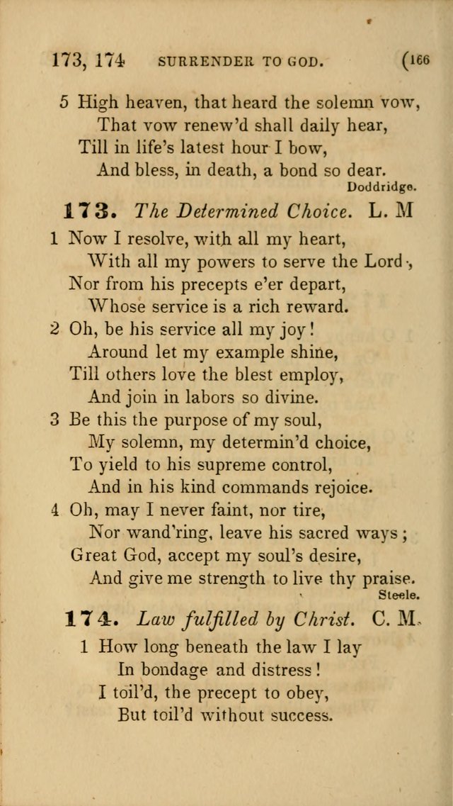 Hymns for Social Worship: selected from Watts, Doddridge, Newton, Cowper, Steele and others page 166