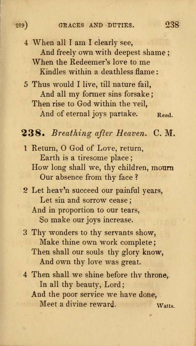 Hymns for Social Worship: selected from Watts, Doddridge, Newton, Cowper, Steele and others page 219
