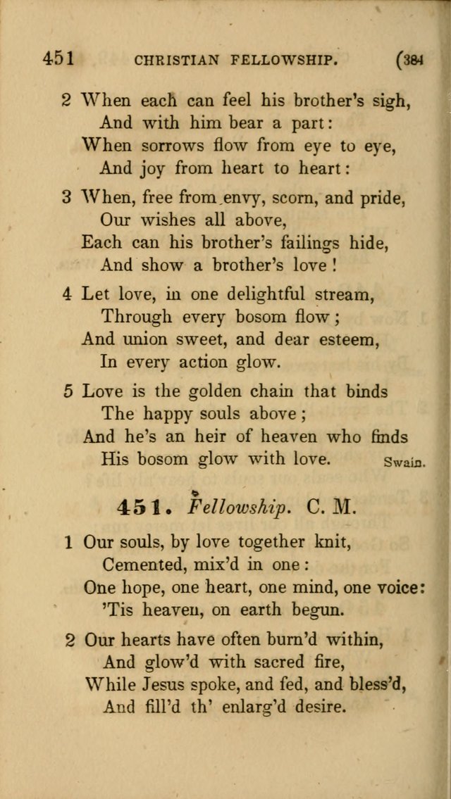 Hymns for Social Worship: selected from Watts, Doddridge, Newton, Cowper, Steele and others page 384
