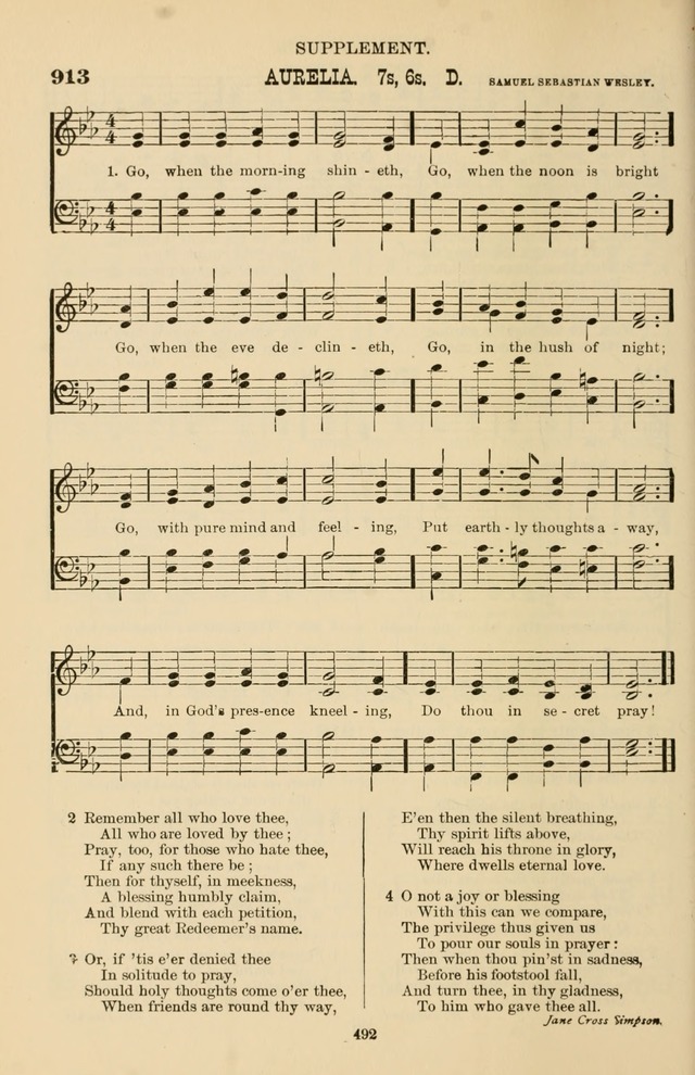 Hymn and Tune Book of the Methodist Episcopal Church, South (Round Note Ed.) page 492