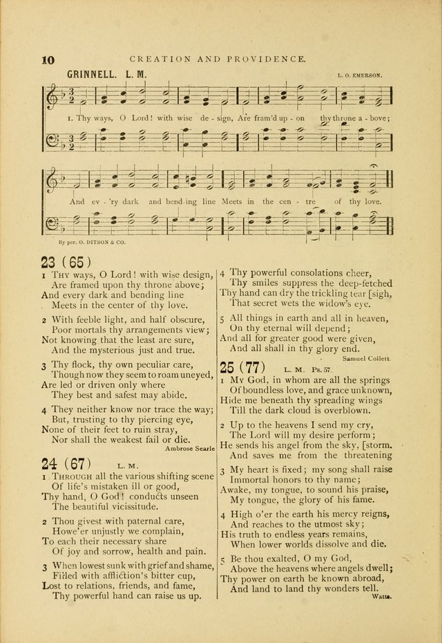 Hymn and Tune Book for Use in Old School or Primitive Baptist Churches page 10