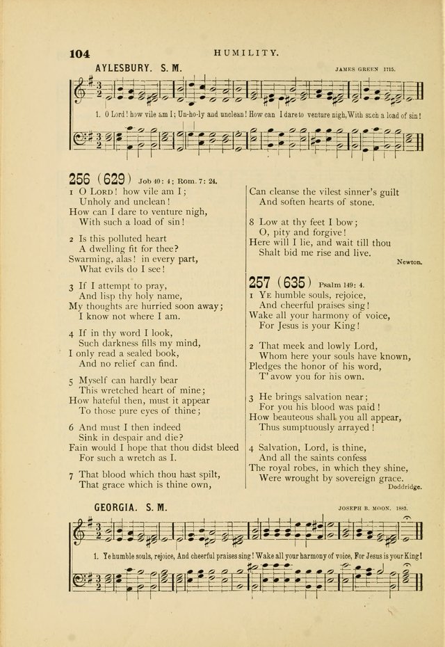 Hymn and Tune Book for Use in Old School or Primitive Baptist Churches page 104