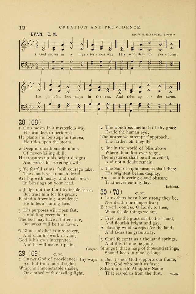Hymn and Tune Book for Use in Old School or Primitive Baptist Churches page 12