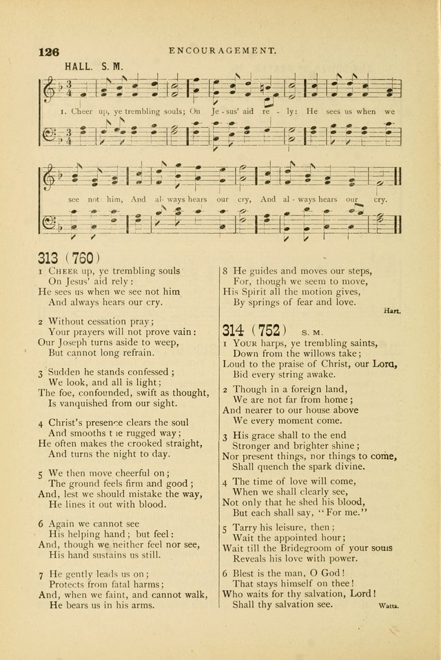 Hymn and Tune Book for Use in Old School or Primitive Baptist Churches page 126