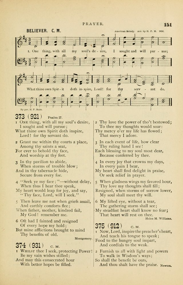 Hymn and Tune Book for Use in Old School or Primitive Baptist Churches page 151