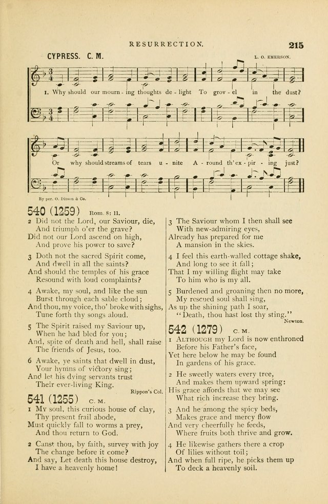 Hymn and Tune Book for Use in Old School or Primitive Baptist Churches page 215
