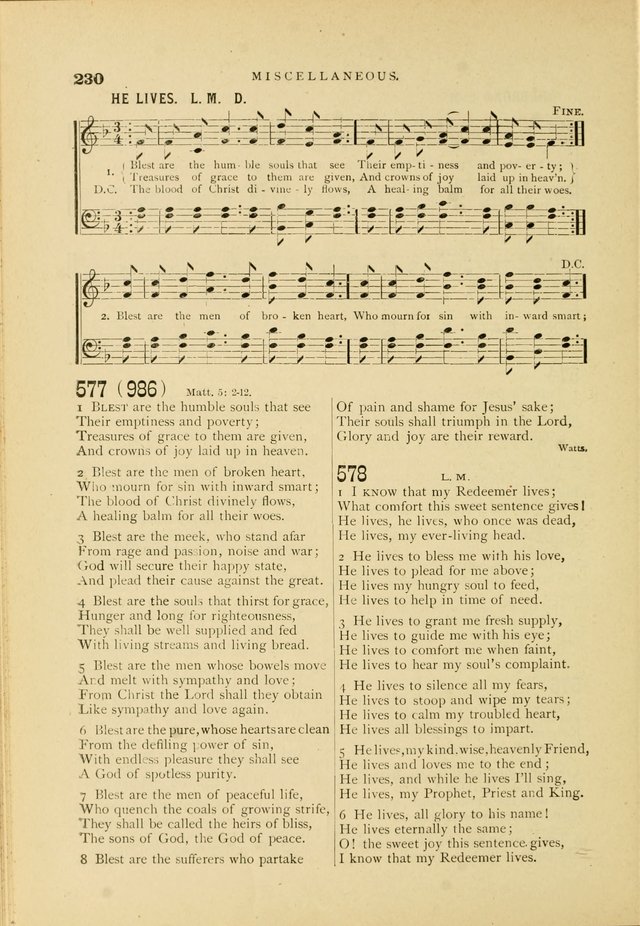 Hymn and Tune Book for Use in Old School or Primitive Baptist Churches page 230