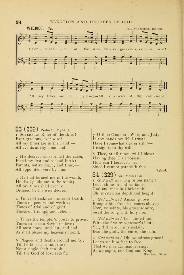 Hymn and Tune Book for Use in Old School or Primitive Baptist Churches page 34