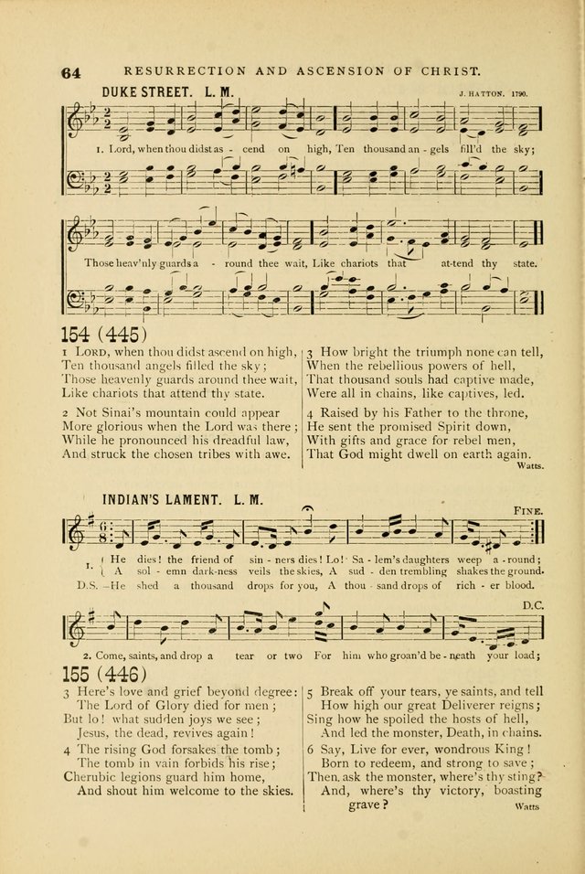 Hymn and Tune Book for Use in Old School or Primitive Baptist Churches page 64