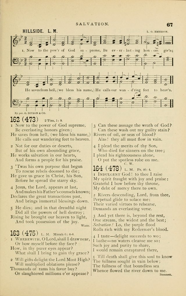 Hymn and Tune Book for Use in Old School or Primitive Baptist Churches page 67