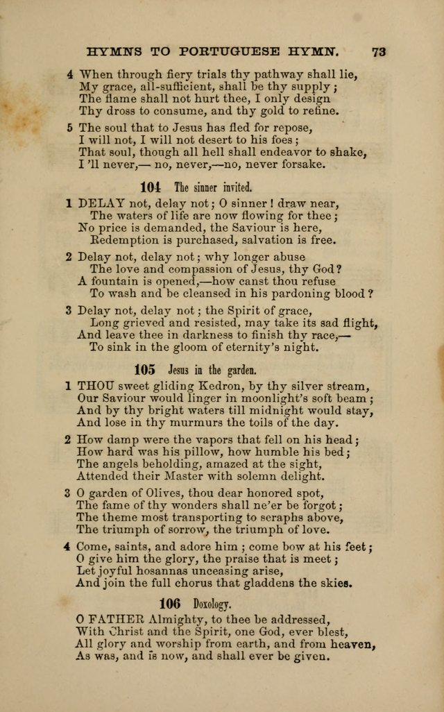 Hymns and Tunes for Prayer and Social Meetings page 73