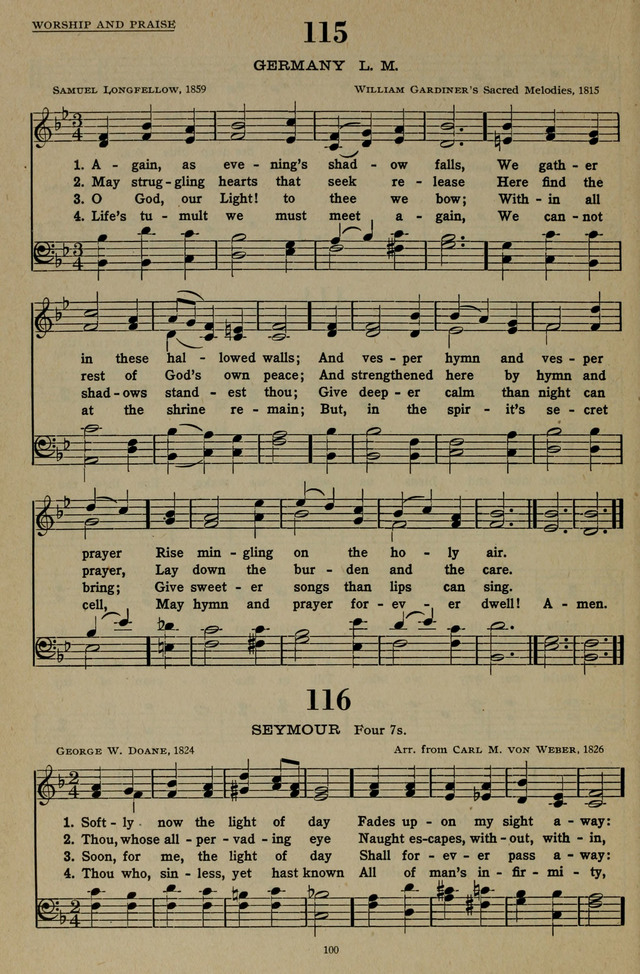 Hymns of the United Church page 100