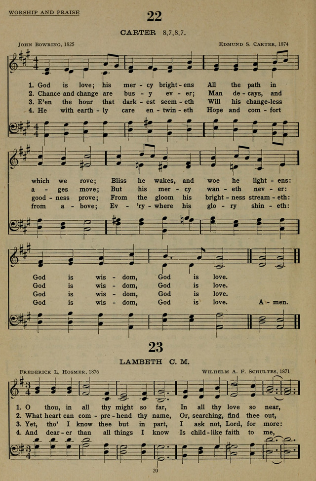 Hymns of the United Church page 20