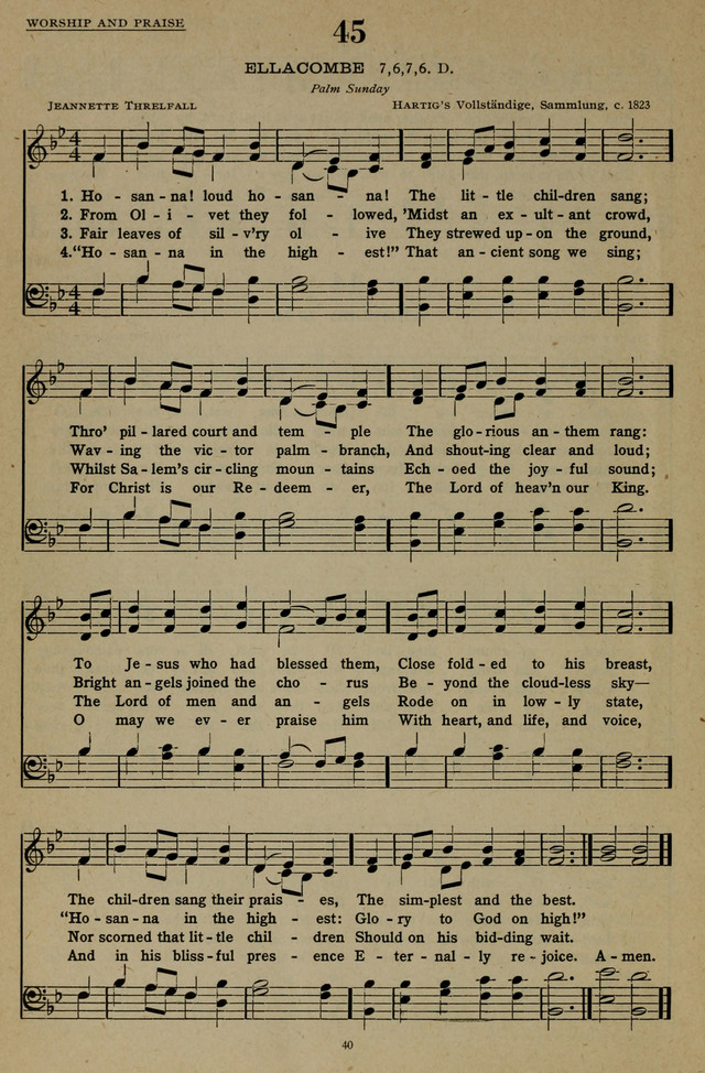 Hymns of the United Church page 40