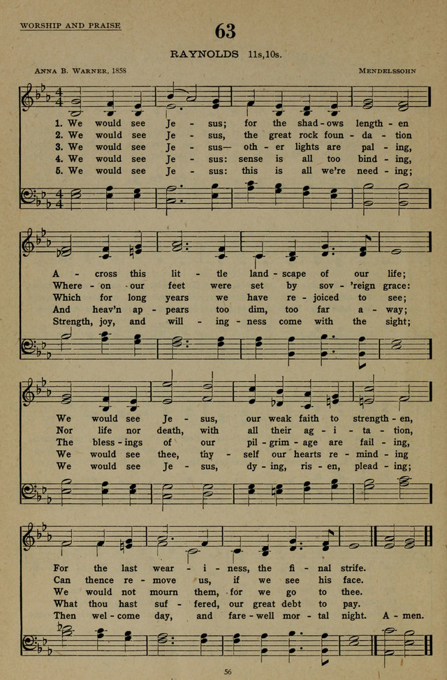 Hymns of the United Church page 56