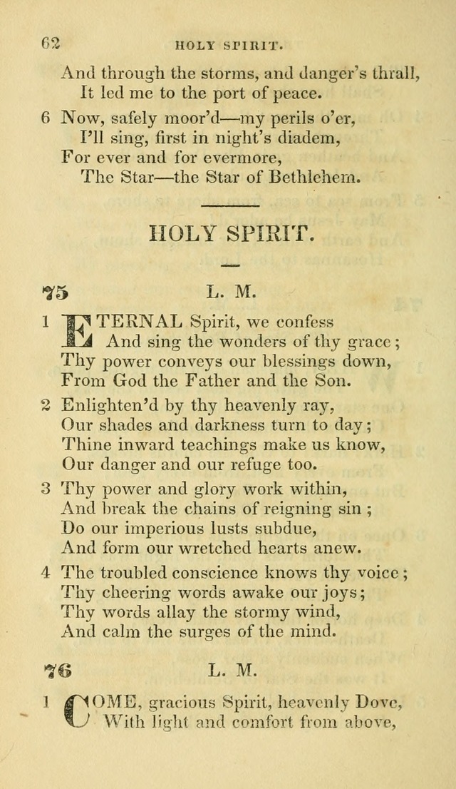 Hymns selected from various authors: for the use of the Evangelical Association, and all lovers of pious devotion (5th ed.) page 62