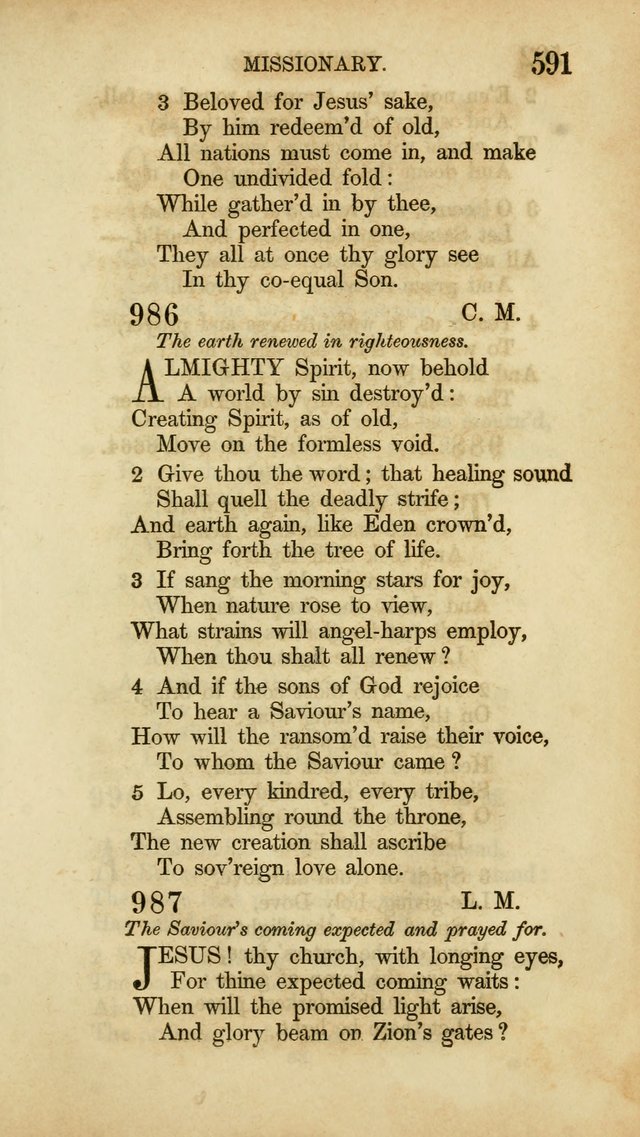 Hymns for the Use of the Methodist Episcopal Church. Rev. ed. page 598