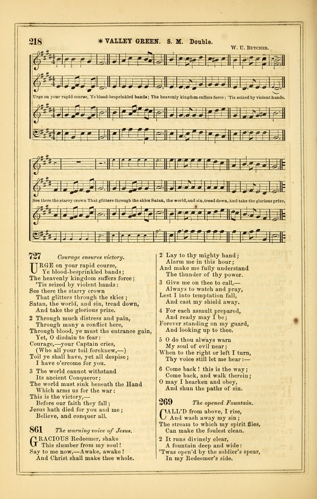 The Heart and Voice: or, Songs of Praise for the Sanctuary: hymn and tune book, designed for congregational singing in the Methodist Episcopal Church, and for congregations generally page 218