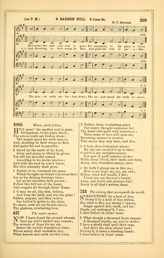 The Heart and Voice: or, Songs of Praise for the Sanctuary: hymn and tune book, designed for congregational singing in the Methodist Episcopal Church, and for congregations generally page 269
