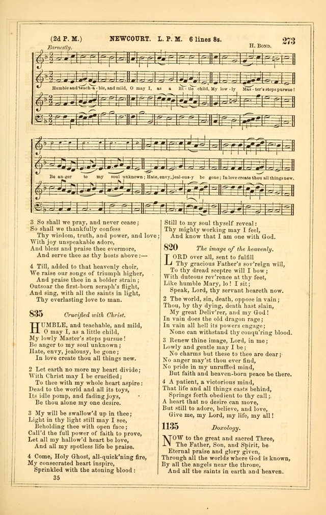 The Heart and Voice: or, Songs of Praise for the Sanctuary: hymn and tune book, designed for congregational singing in the Methodist Episcopal Church, and for congregations generally page 273
