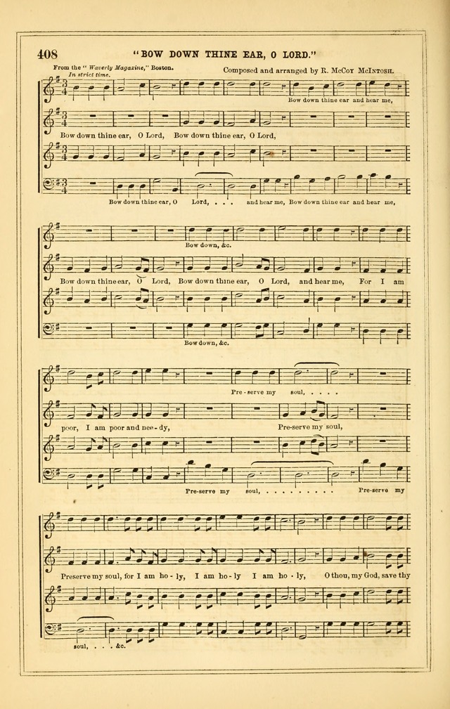 The Heart and Voice: or, Songs of Praise for the Sanctuary: hymn and tune book, designed for congregational singing in the Methodist Episcopal Church, and for congregations generally page 408