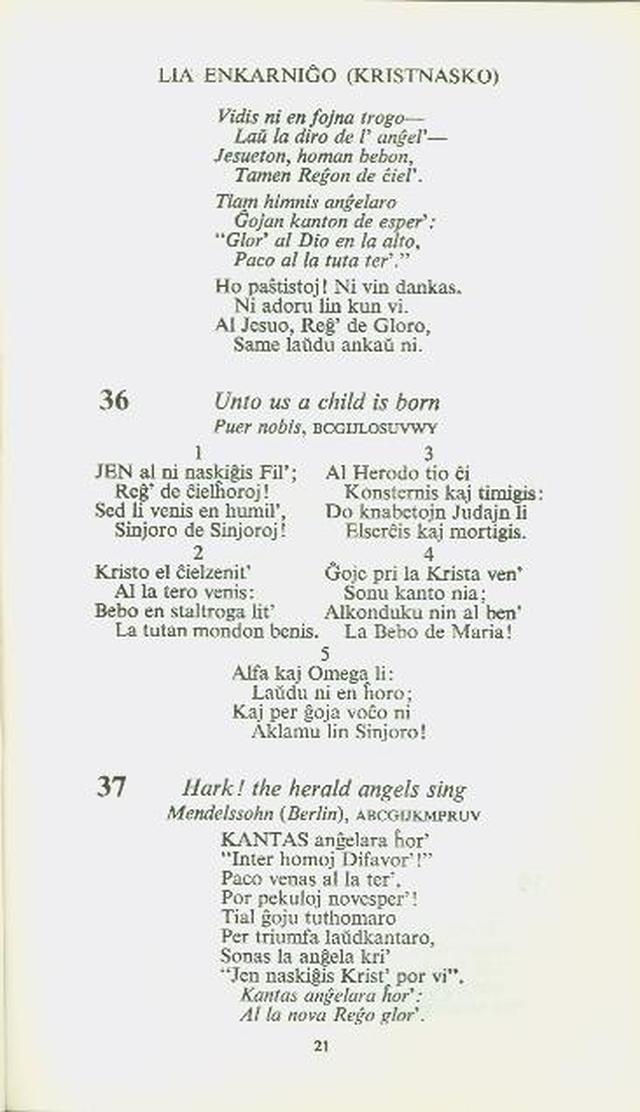Himnaro Esperanta, 5-a eld. page 21