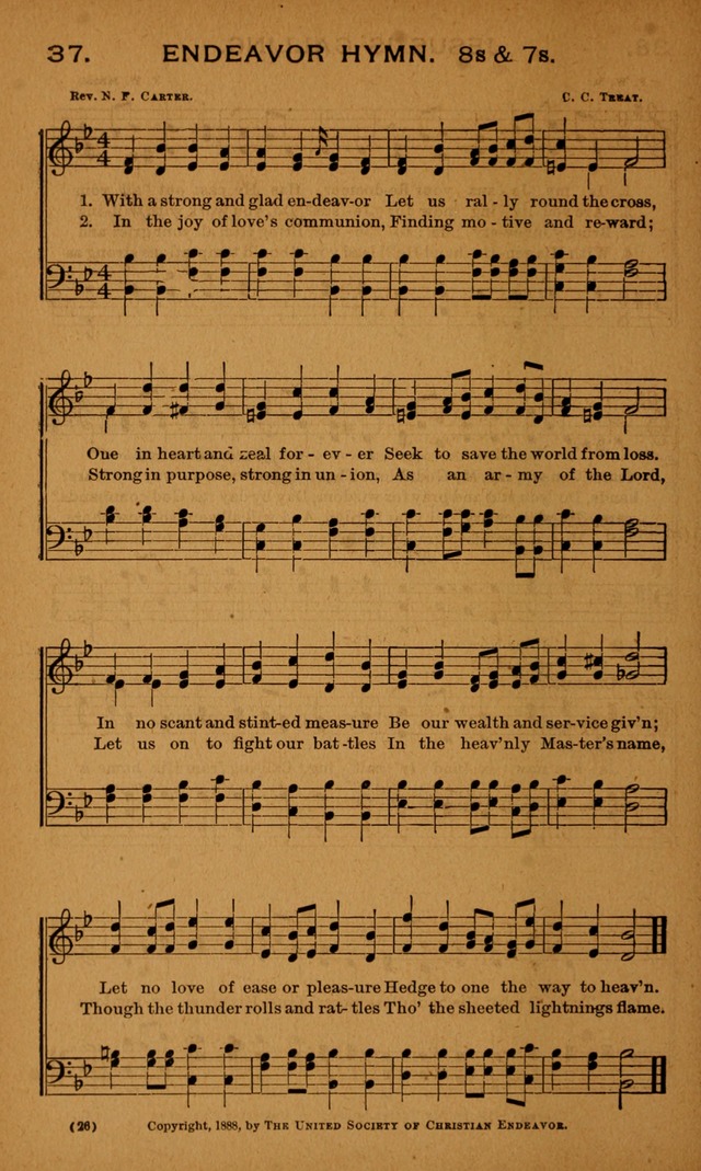Y.P.S.C.E. Hymns of Christian Endeavor page 26
