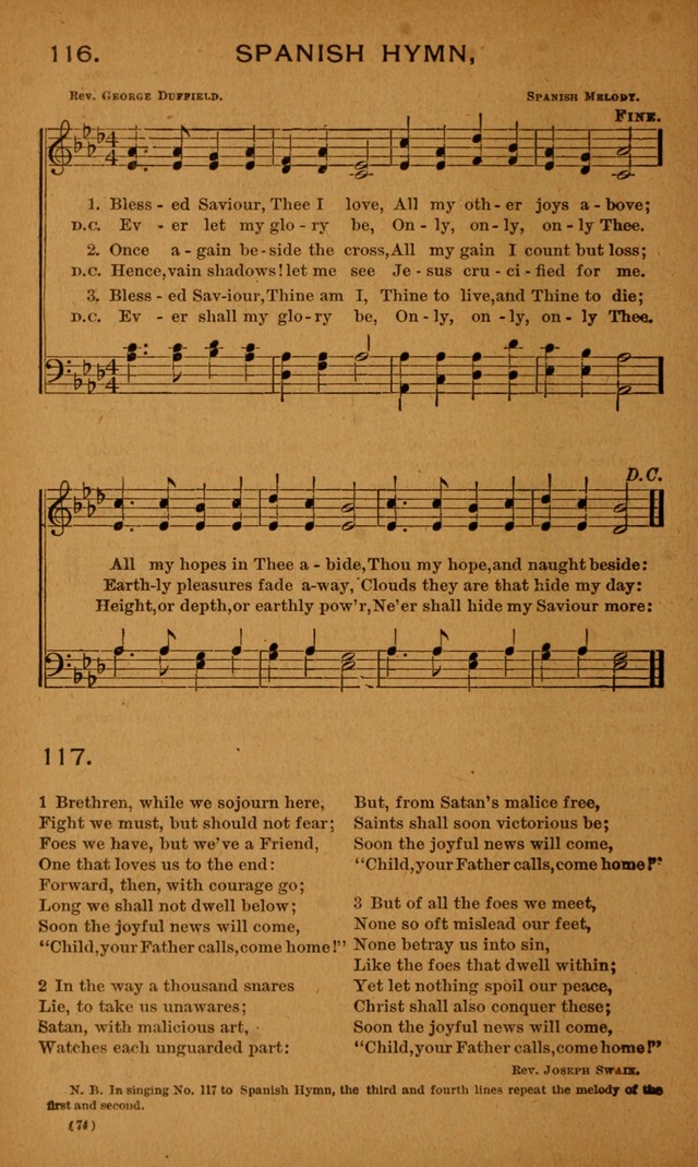 Y.P.S.C.E. Hymns of Christian Endeavor page 74