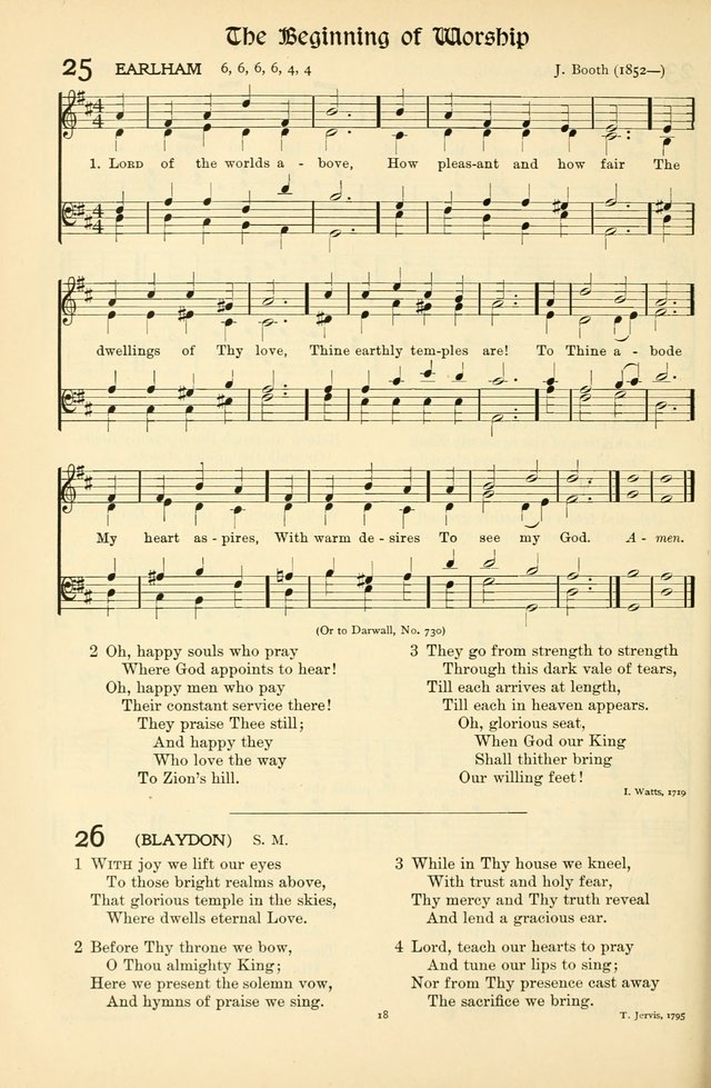 In Excelsis: hymns with tunes for Christian worship page 18