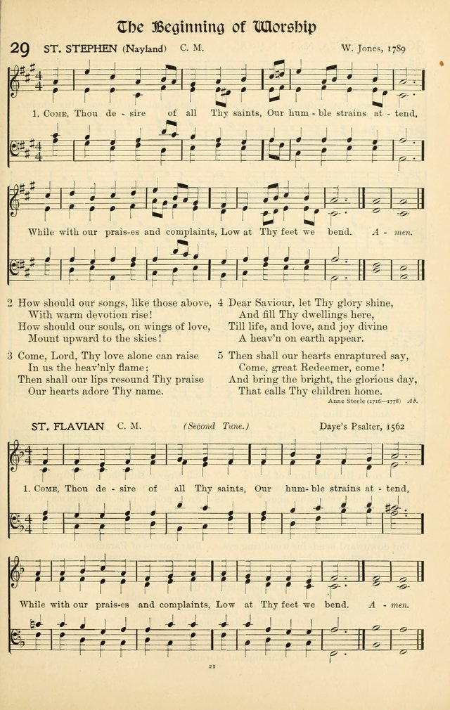 In Excelsis: hymns with tunes for Christian worship page 21