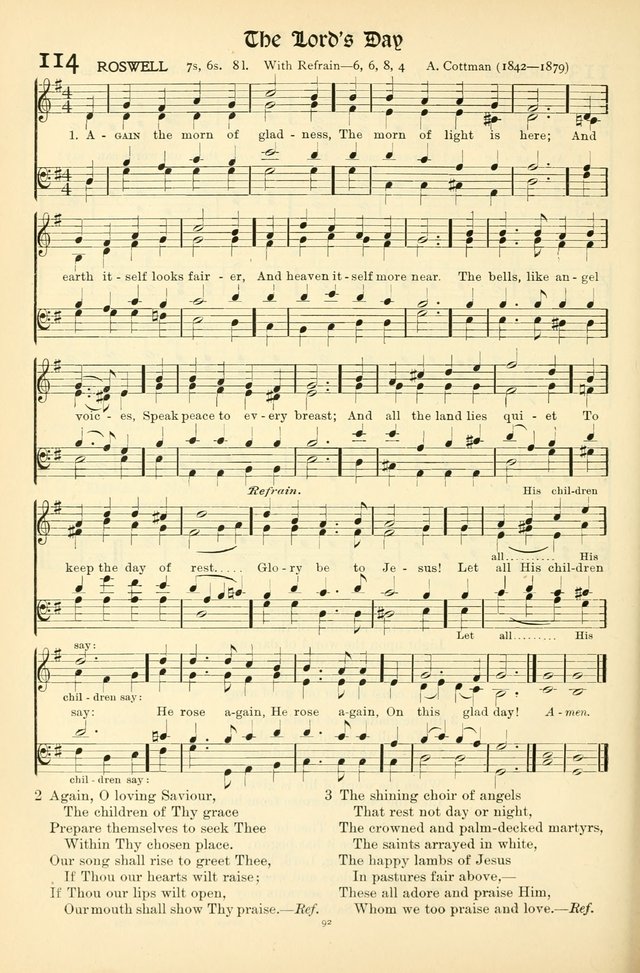 In Excelsis: Hymns with Tunes for Christian Worship. 7th ed. page 92