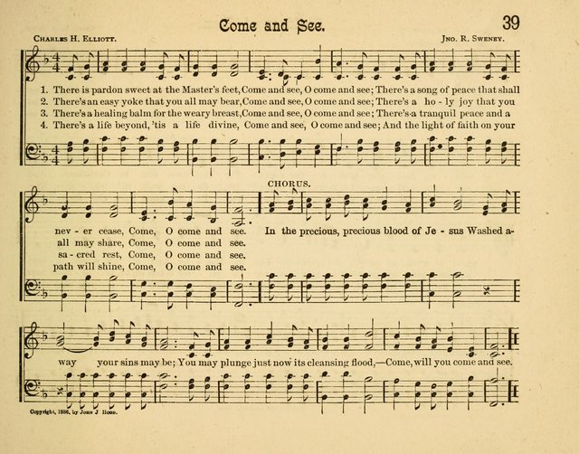 Infant Praises: a collection of sacred songs, hymns, and music, for use in the Sabbath school primary department page 39