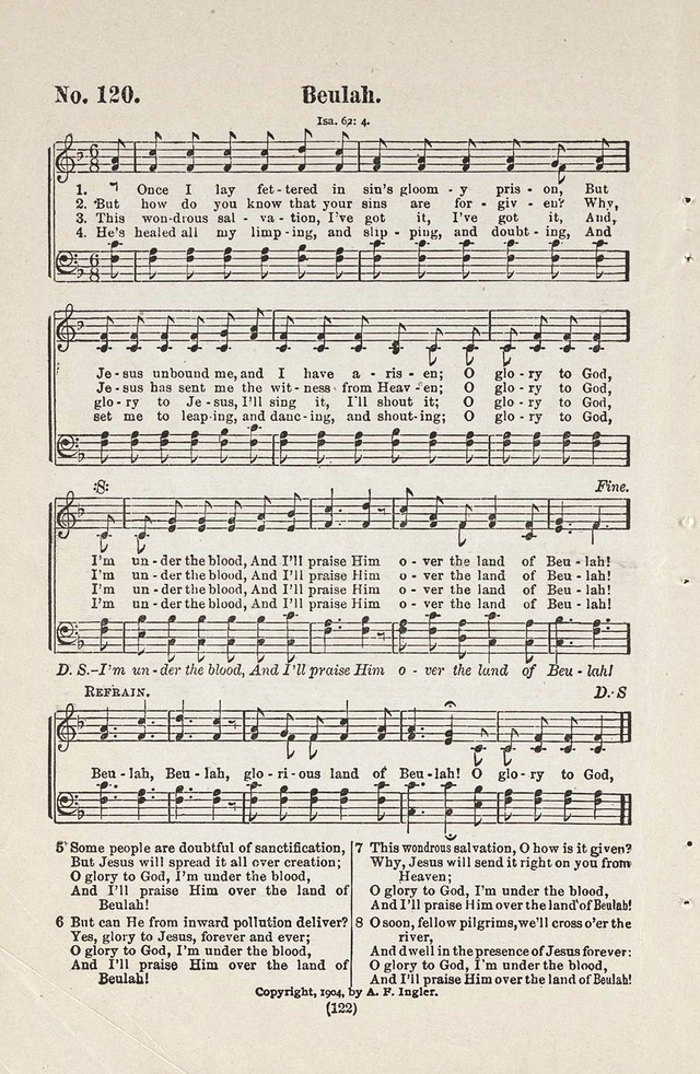 The Joy Bells of Canaan or Burning Bush Songs No. 2 page 120