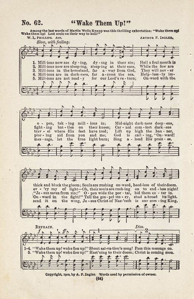 The Joy Bells of Canaan or Burning Bush Songs No. 2 page 62