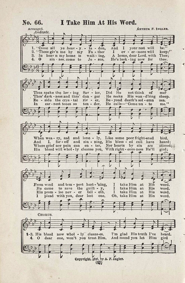 The Joy Bells of Canaan or Burning Bush Songs No. 2 page 66